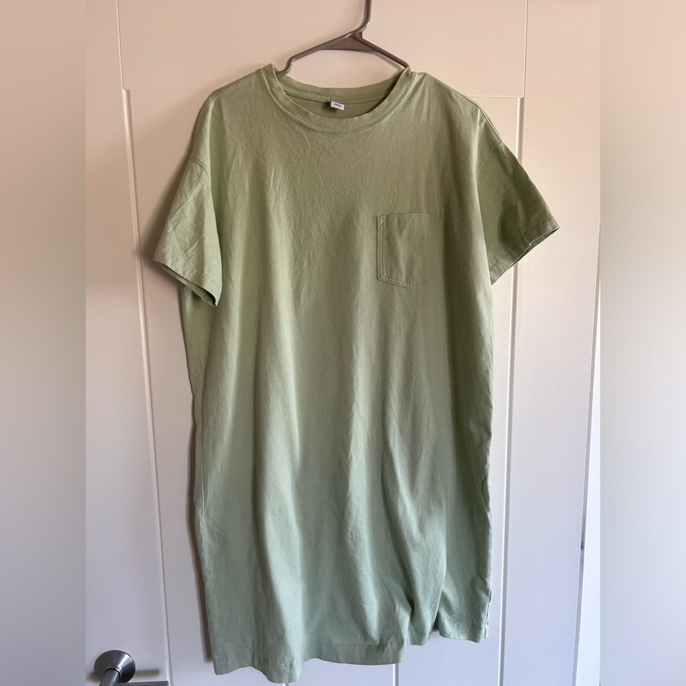 Old Navy Light Green T Shirt Dress Size L Tall